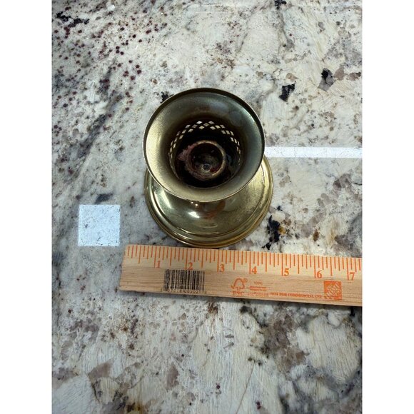 Pair of VTG Princess House Brass Candlestick Holders Intricate Cutouts Regency - Picture 2 of 8